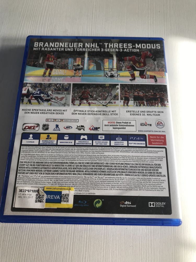 NHL 18 gra na ps4 gry playstation hokej hockey dobre ceny