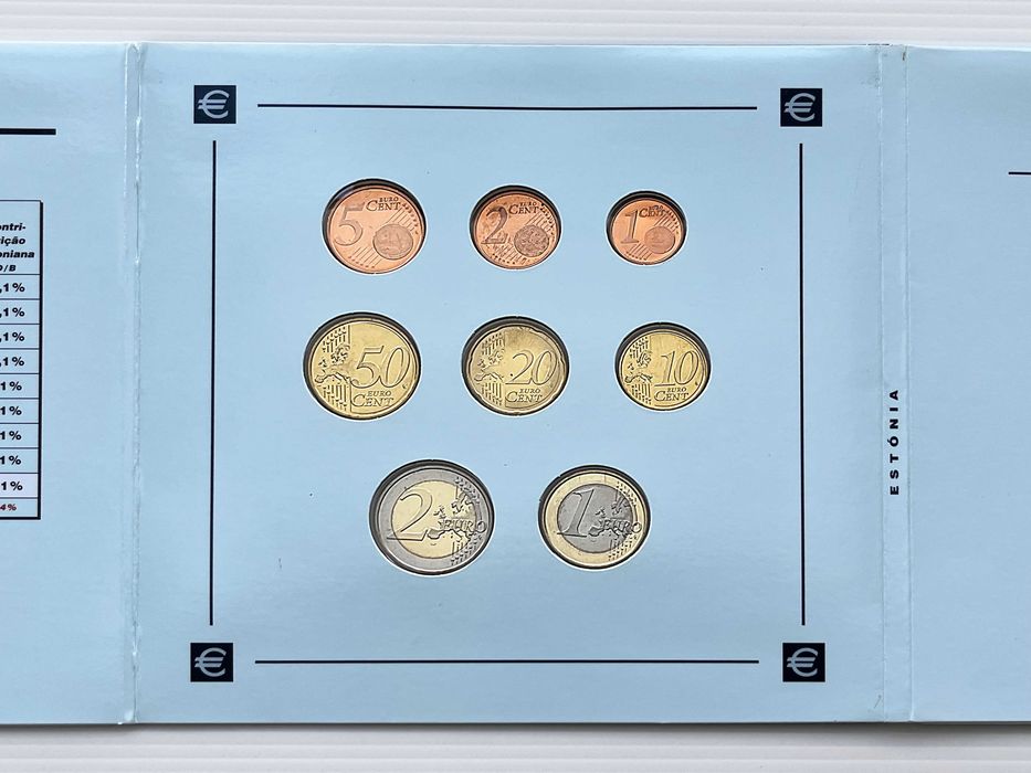 Coleção As Primeiras Moedas Correntes do Euro na Estónia