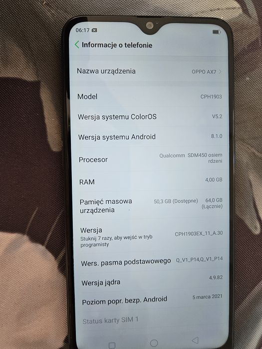 Telefon Oppo Ax7 4/64 GB