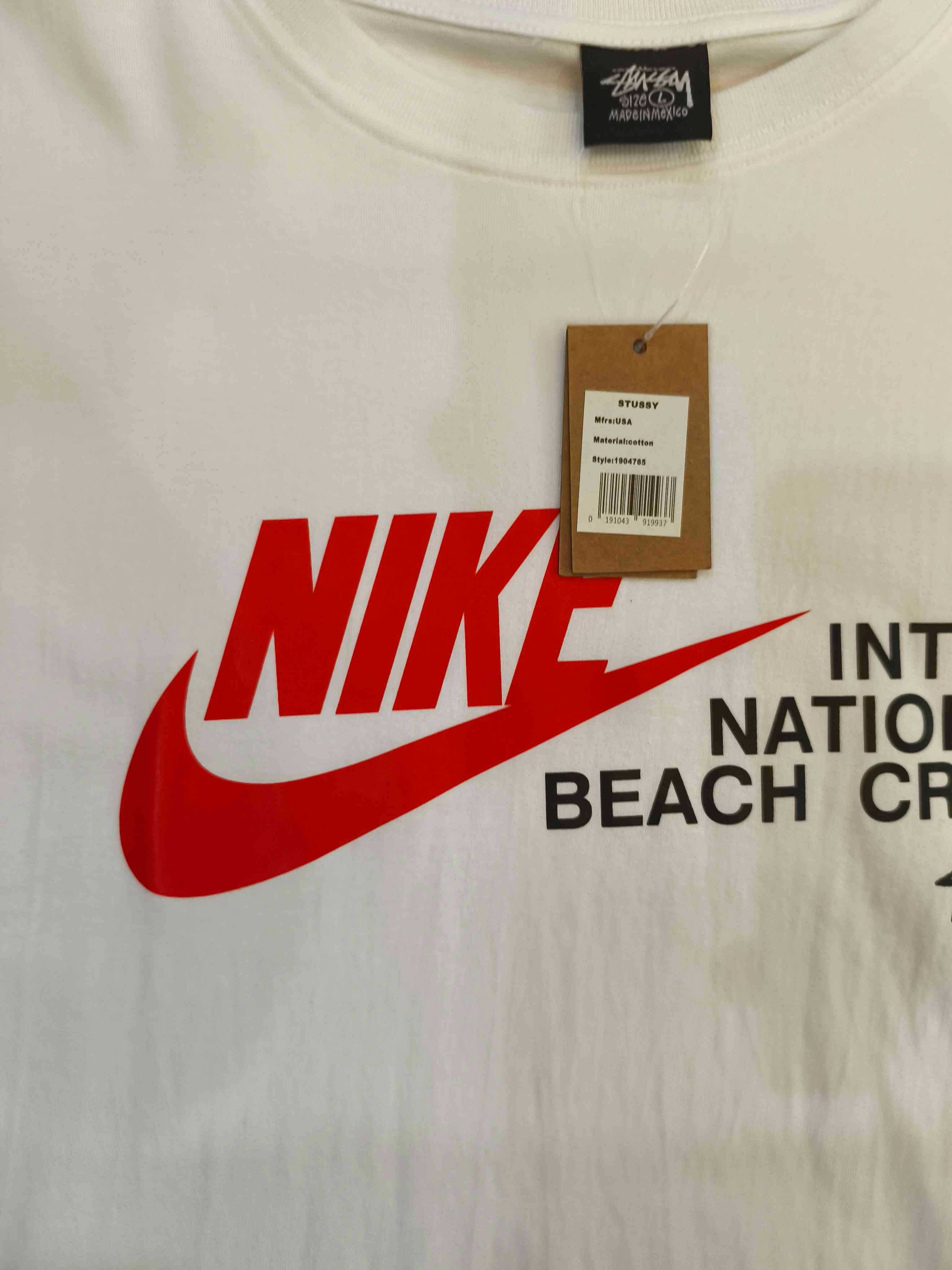 Stussy,Męska biała koszulka z nadrukiem letnim, rozmiar L