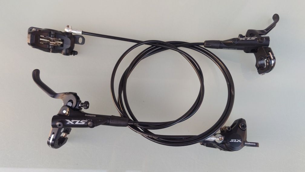 Hamulce hydrauliczne tarczowe Shimano SLX M7000 komplet p+t