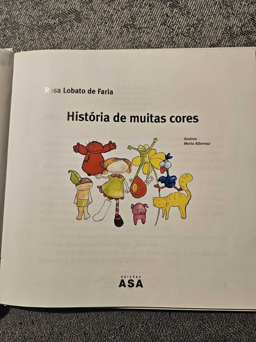 Livro “História de Muitas Cores” Rosa Lobato de Faria 7-10 anos