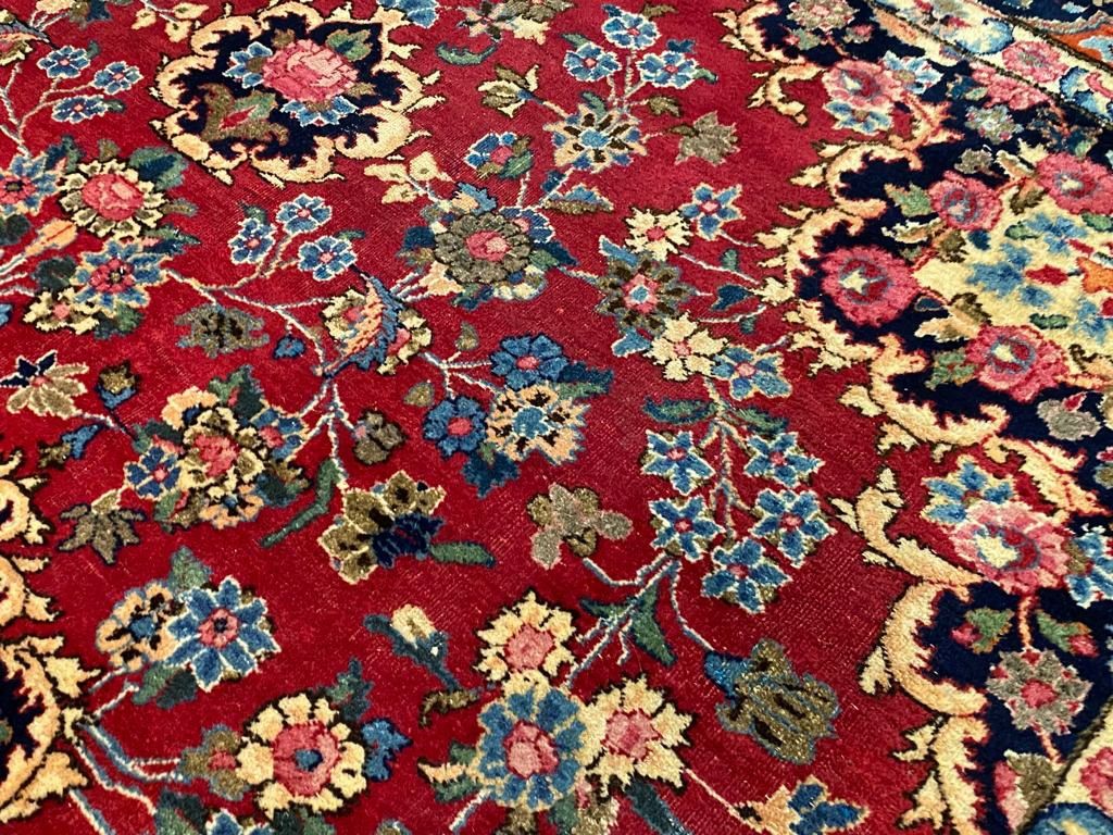 Sygnowany Meshed 340 # 255 Perski dywan ręcznie tkany z Iranu