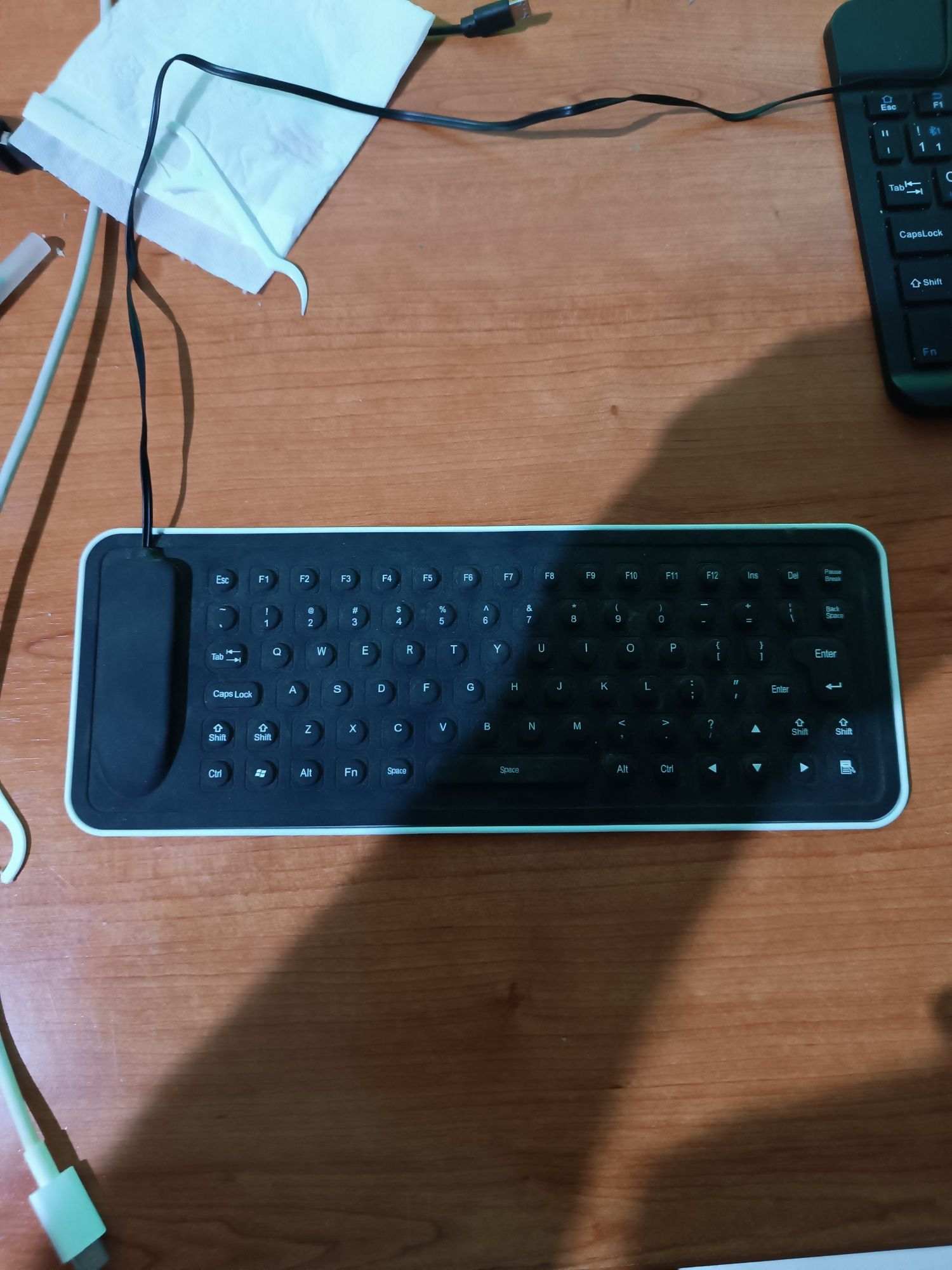 Mini teclado dobrável USB