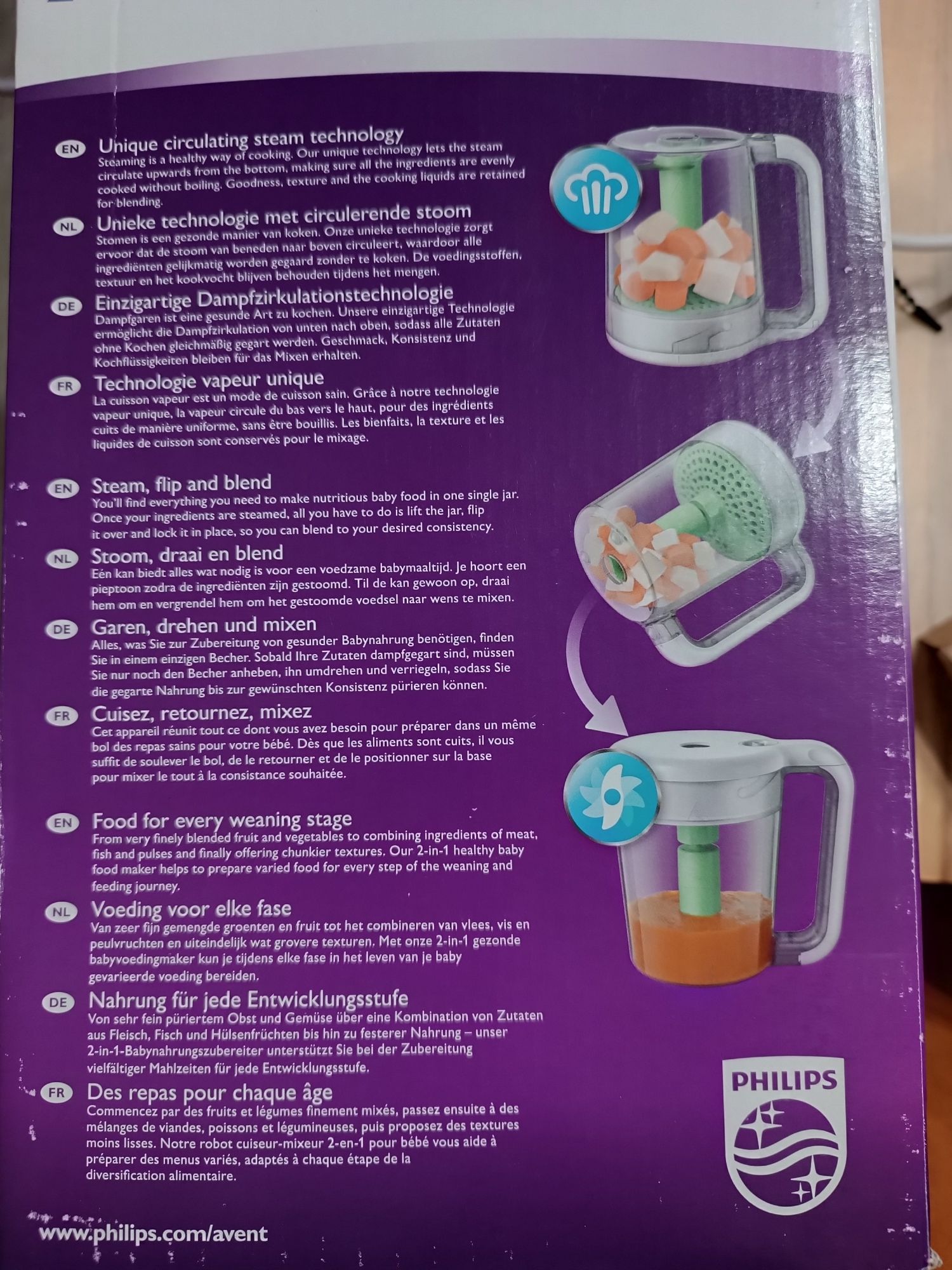 Philips Avent parowar i blender 2w1 nowy