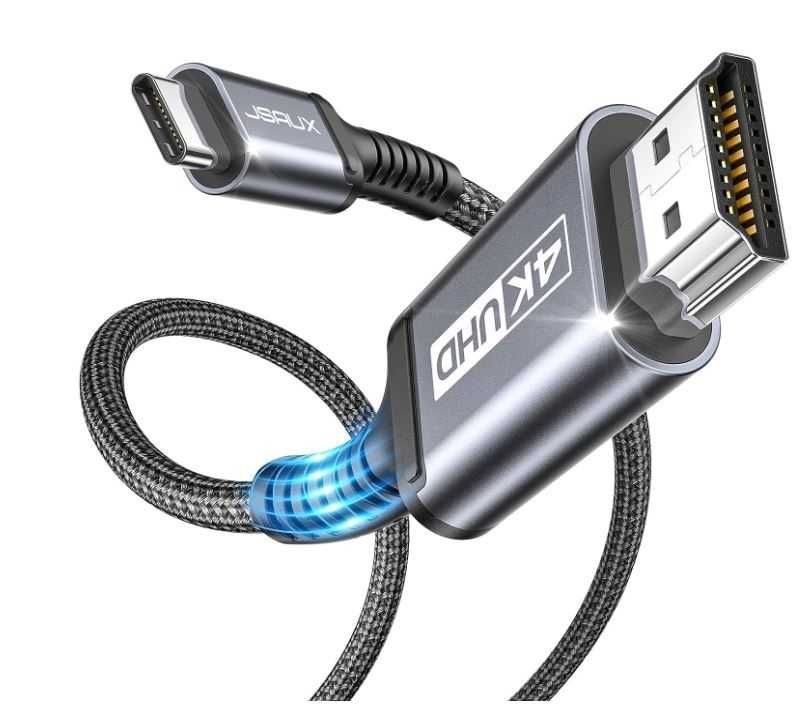 Kabel USB C na HDMI w oplocie JSAUX 2m 4K