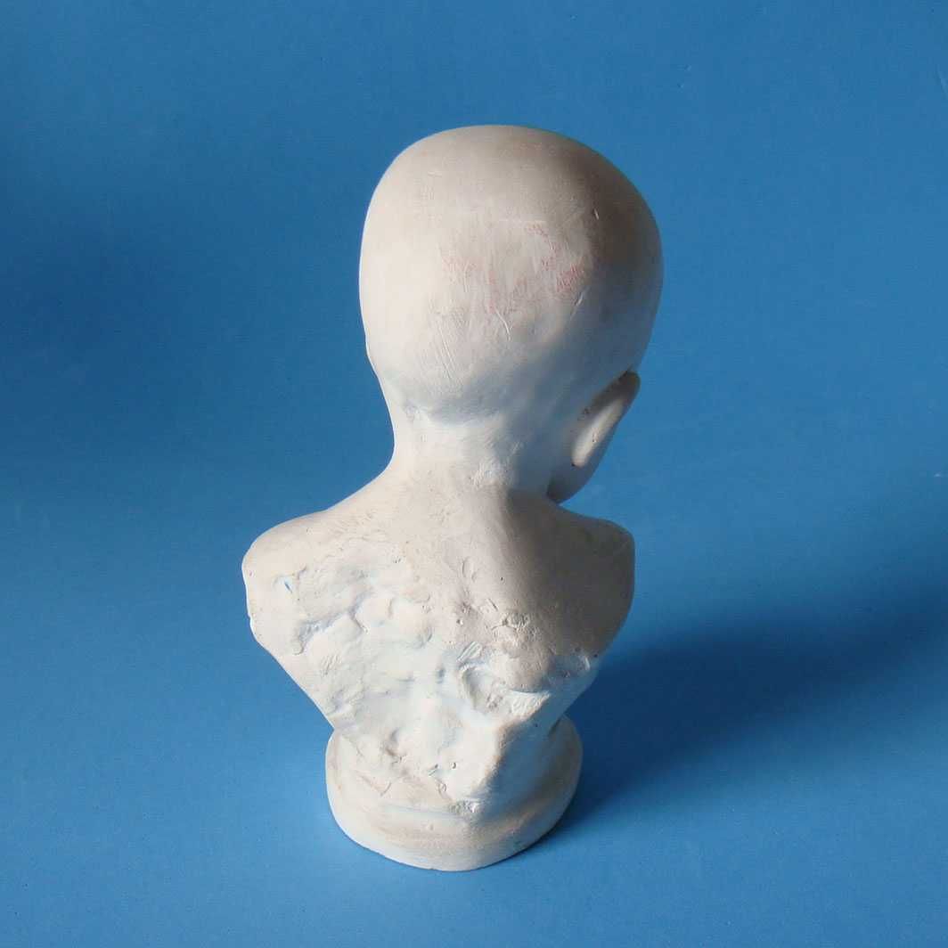 Escultura em Gesso Busto de Bébé Cabeça de Menino por TEIXEIRA LOPES