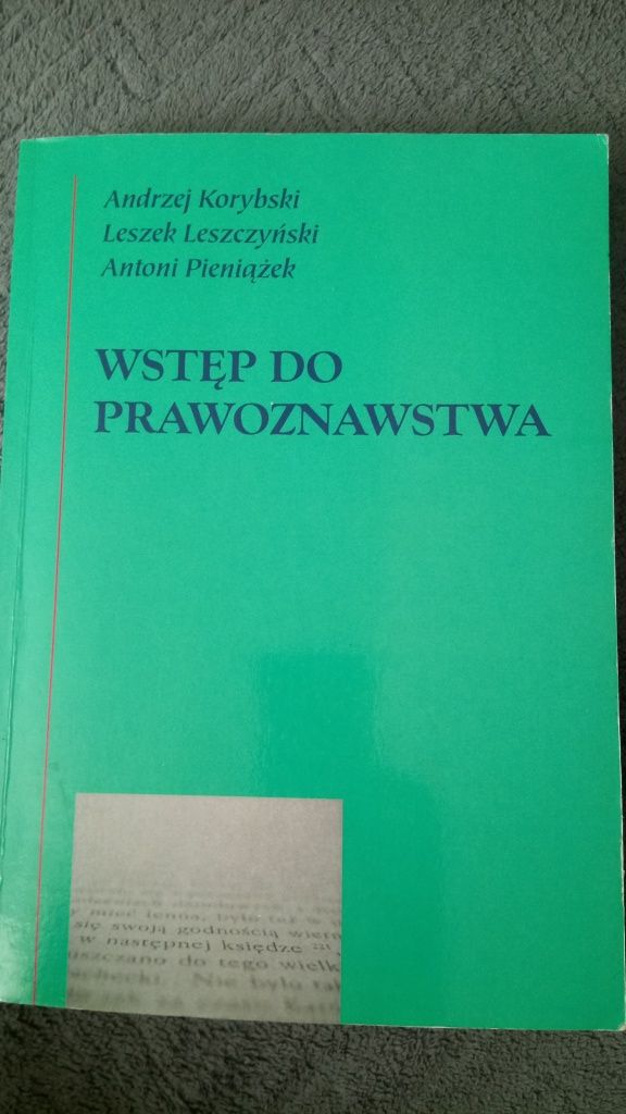 Wstęp do prawoznawstwa Korybski Leszczyński Pieniążek