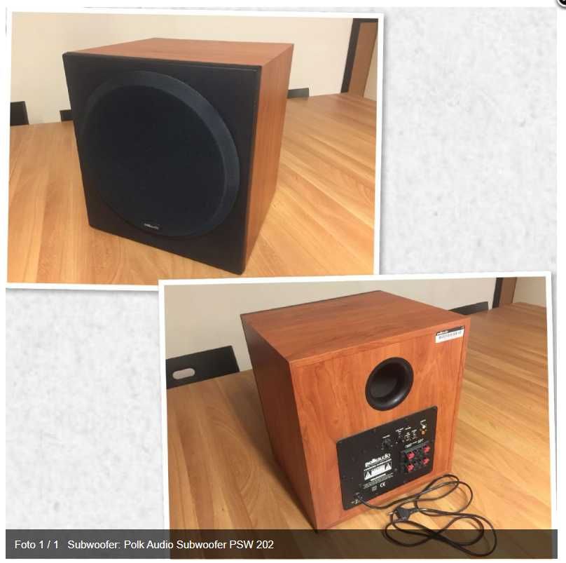 Subwoofer Polk Audio PSW202 - Impecável