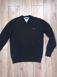 Pierre Cardin męski czarny sweter XL klasyk bawełna