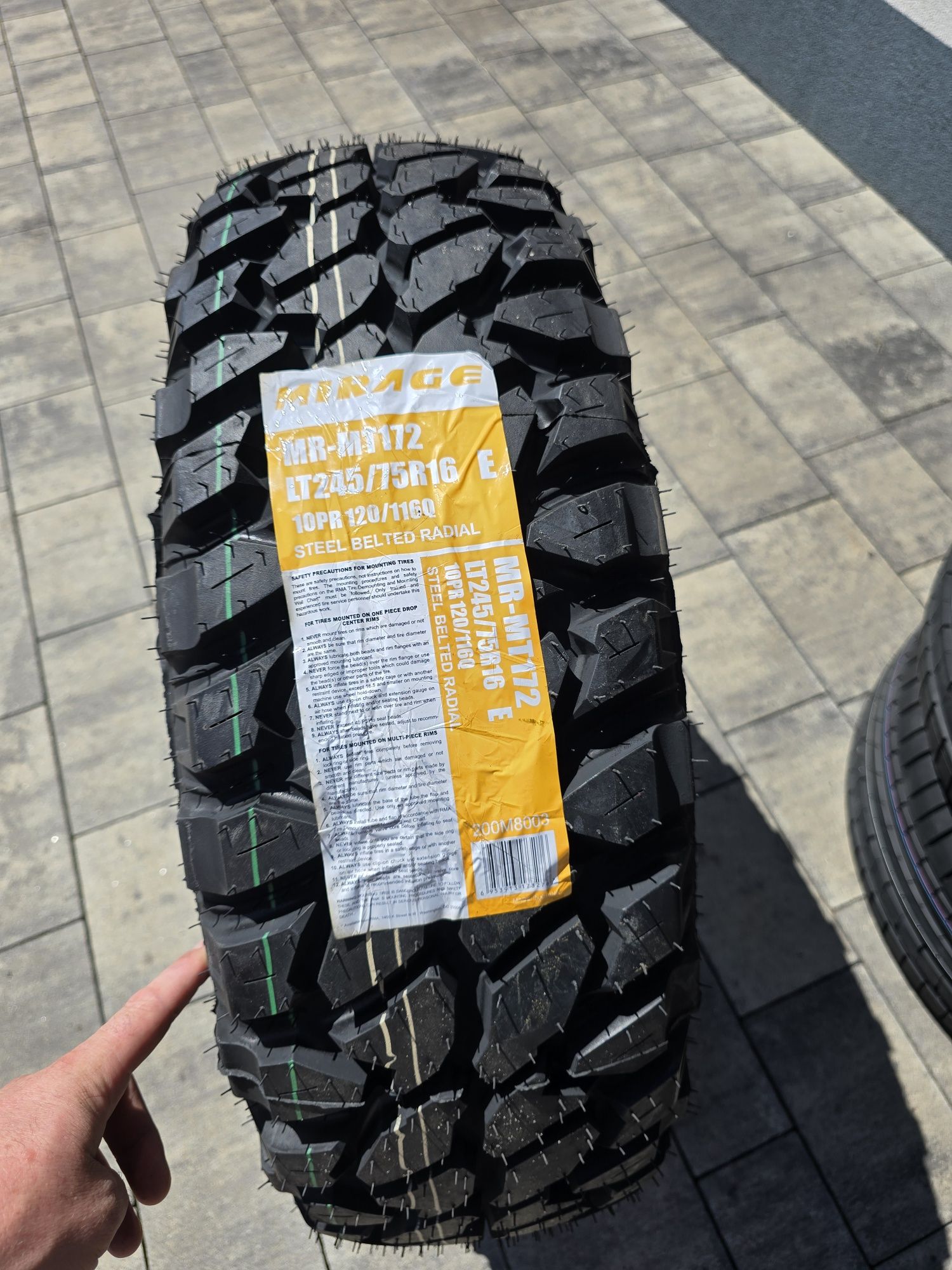 Opony TERENOWE 4x4 245/75R16 Mirage M/T  MR-MT172 Mocne 10PR ! FV23% !