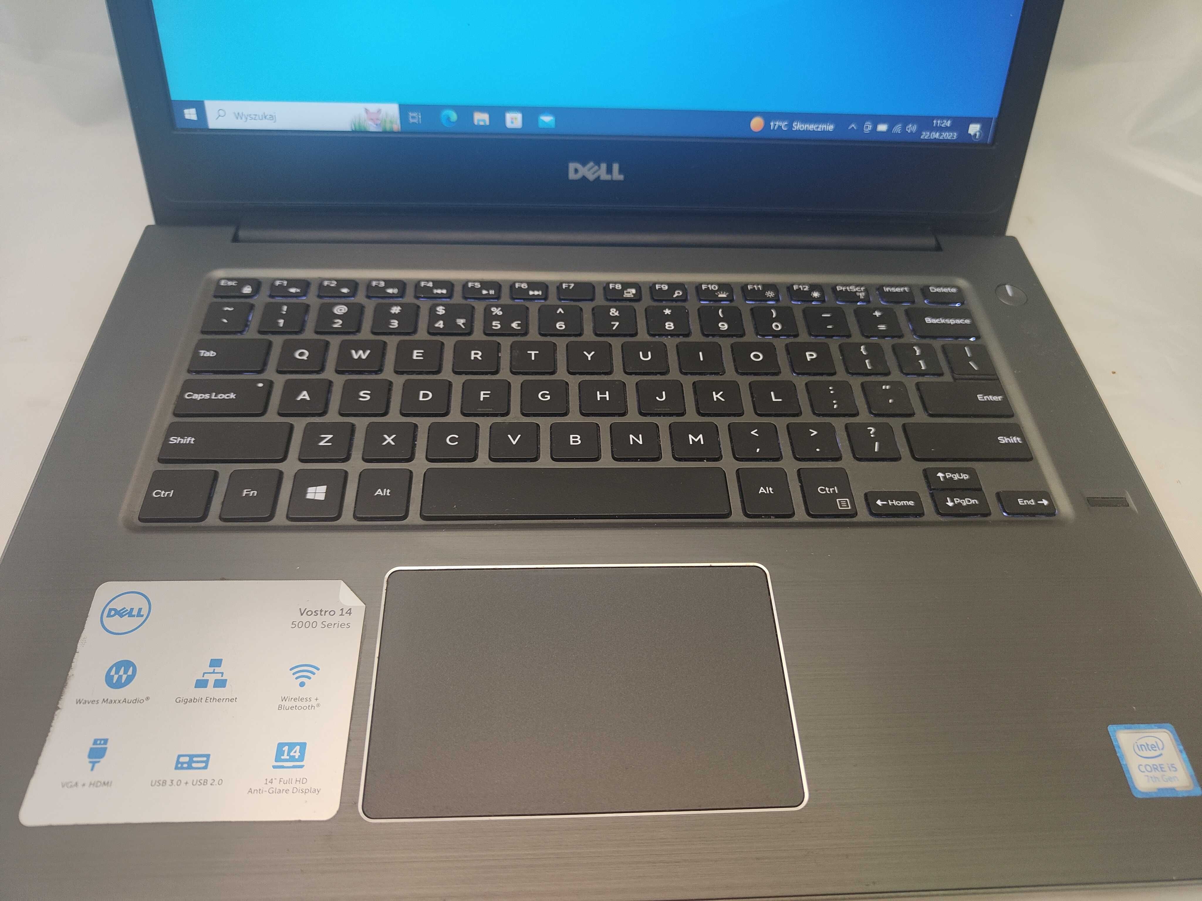 Dell Vostro 5468/i5-7200U/8GB RAM/256GB SSD/FHD/Bioskomp/GWARANCJA