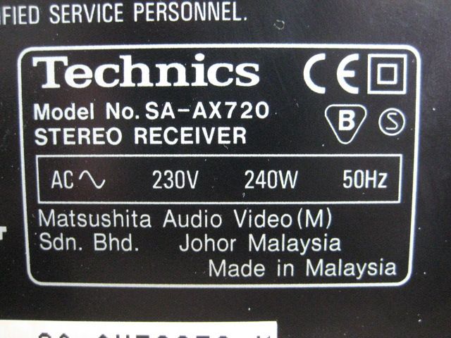 SA-AX720 Technics AV Control Stereo Receiver Amplituner