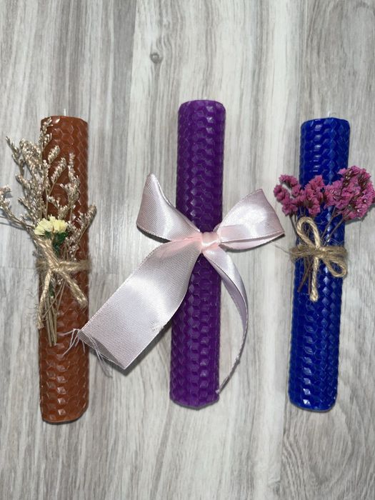 Свічки з вощини ручної роботи