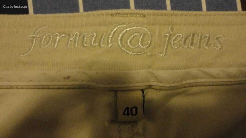 Bermudas de senhora creme claro Formula Jeans