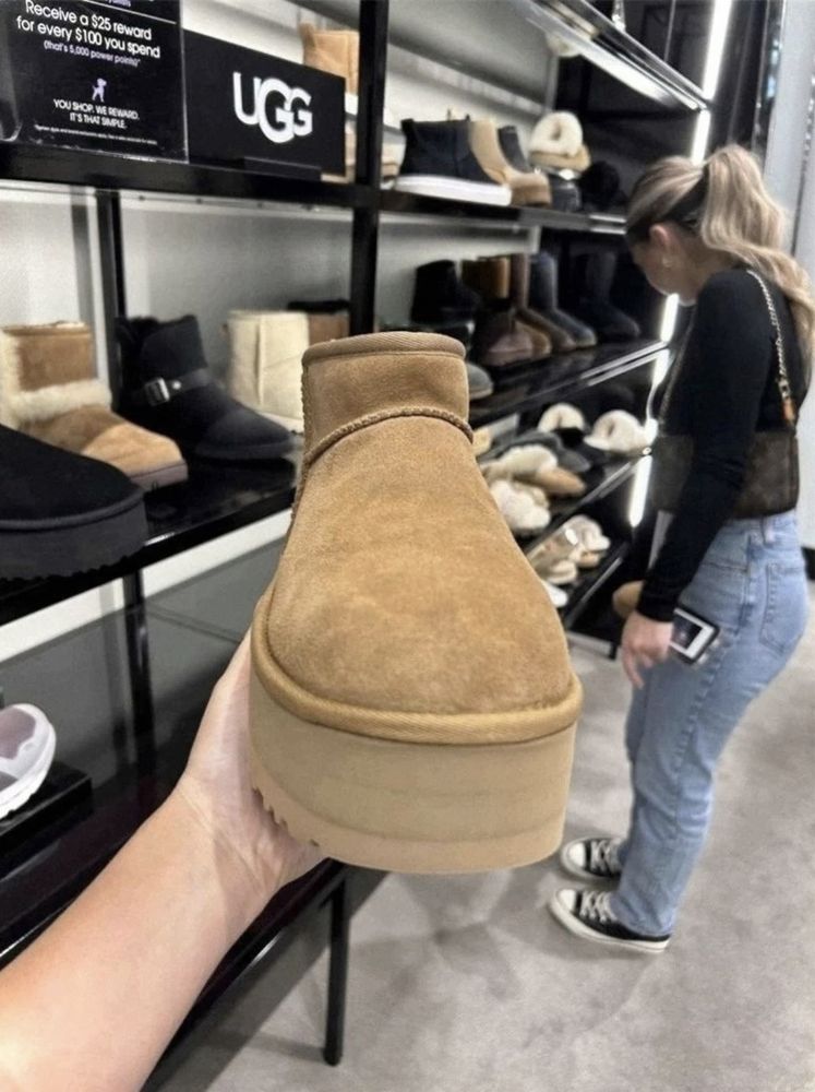 UGG 2024 mini ЛЮКС НАТУРАЛЬНІ коричневі/чорні/оливка