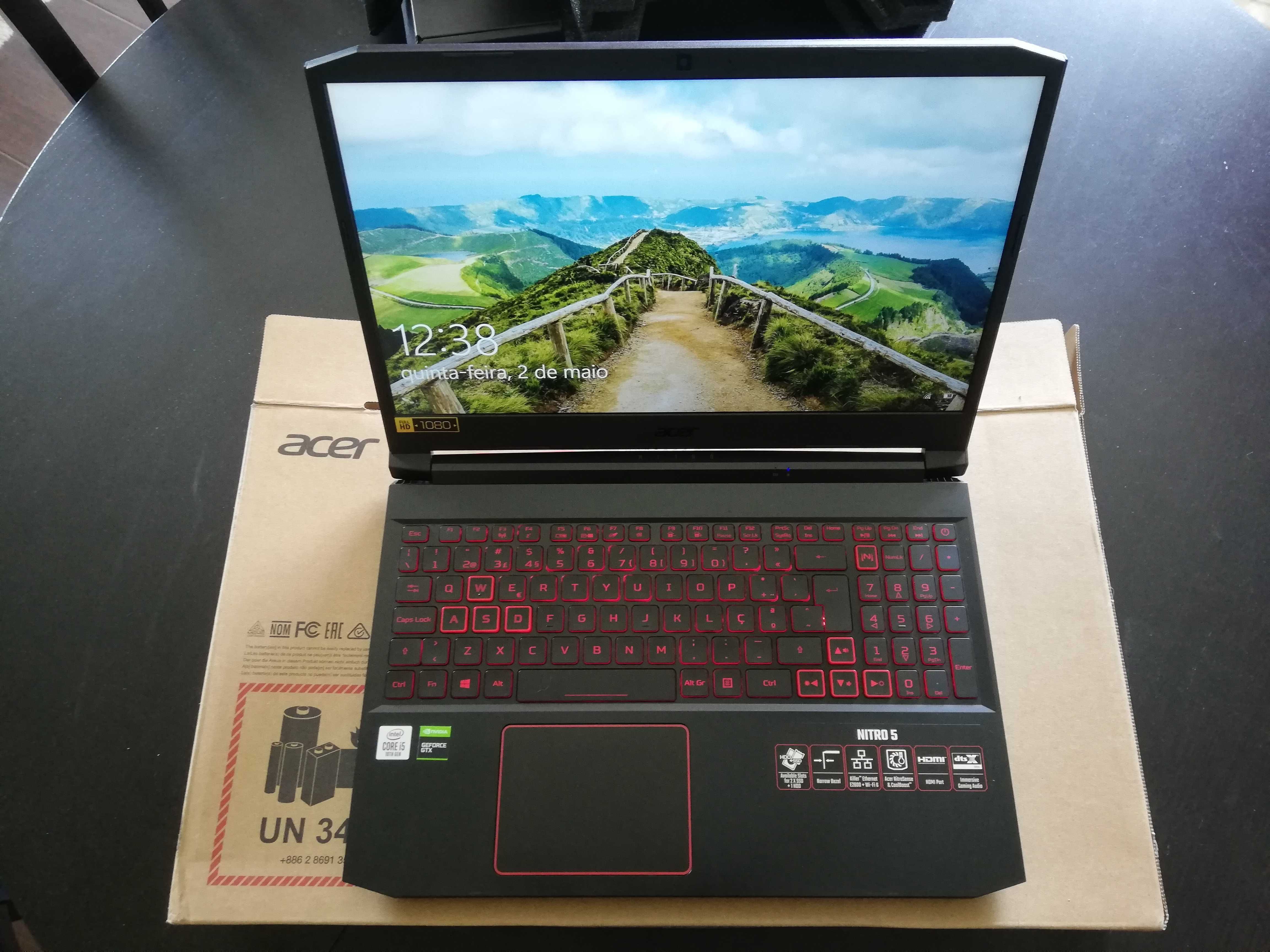 Portátil Gaming Acer Nitro 5 AN515-55 em excelente estado
