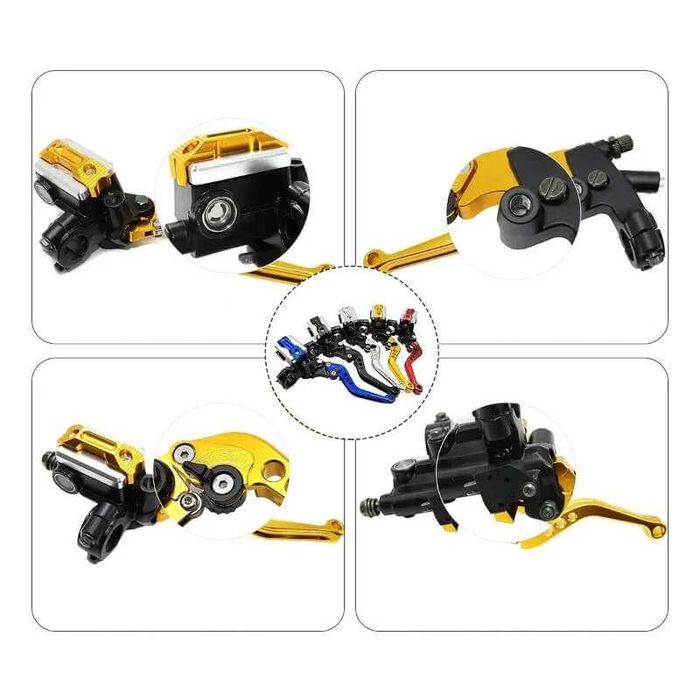 Manetes de travão e embraiagem ajustáveis universais 22 mm