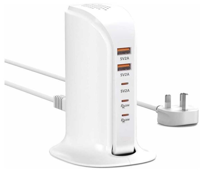 Wieloportowa Stacja ładująca Qurzou USB C 55 W