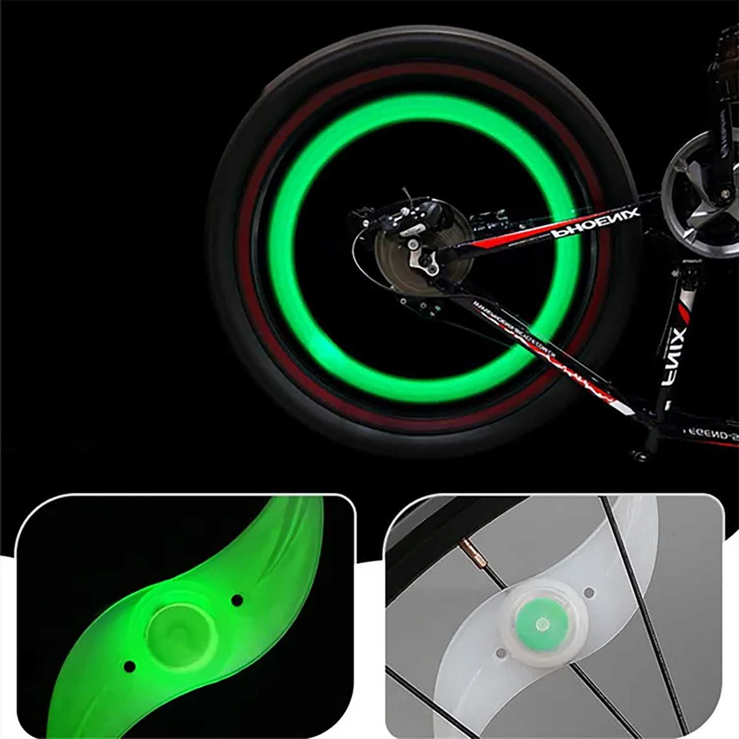 Вело подсветка колес, Светодиодная мигалка на велосипед, Катафот 1шт
