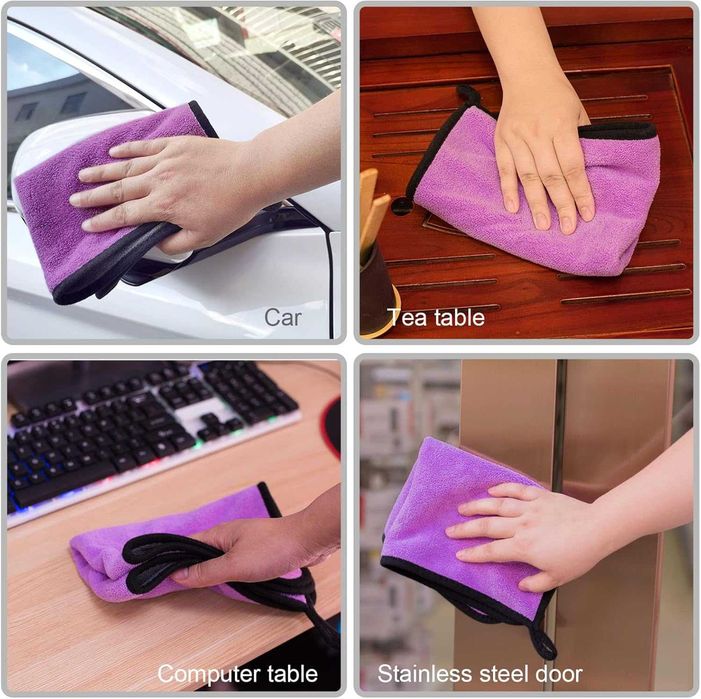 Zestaw 8 ścierek z mikrofibry bardzo chłonne o gramaturze 600 g/m²