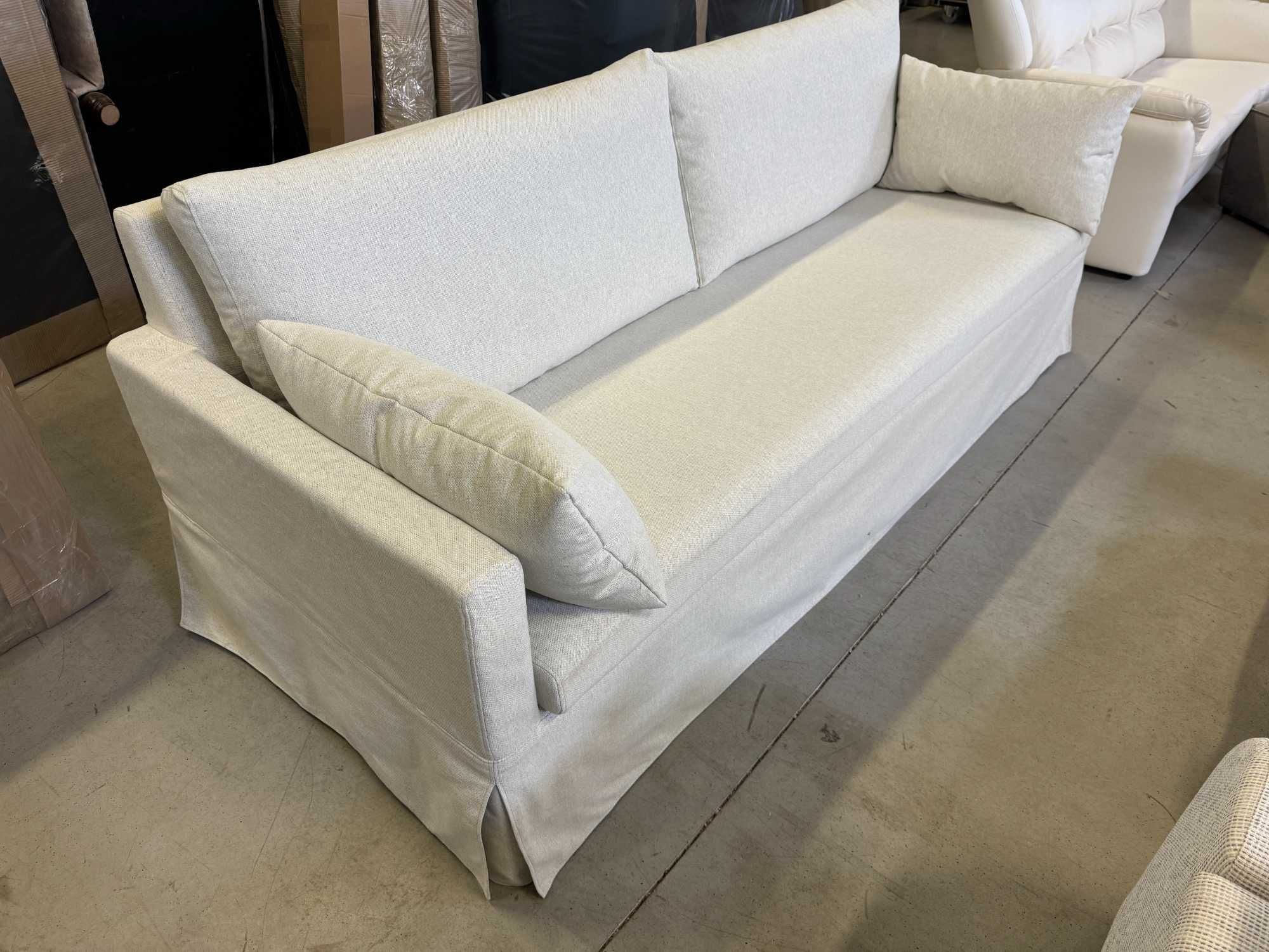 Sofa Paphos, plecionka beż, zdejmowany pokrowiec, DARMOWA DOSTAWA!