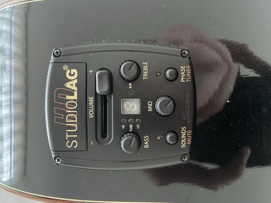 Guitarra Acoustica Lag Tramontane Model100ACE-BLK
