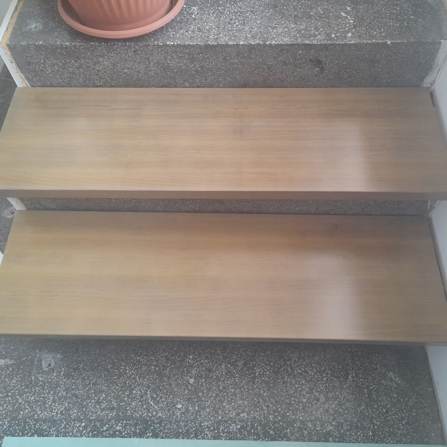 Trepy bukowe 17szt malowane schody,stopnie nowe  100x30x3
