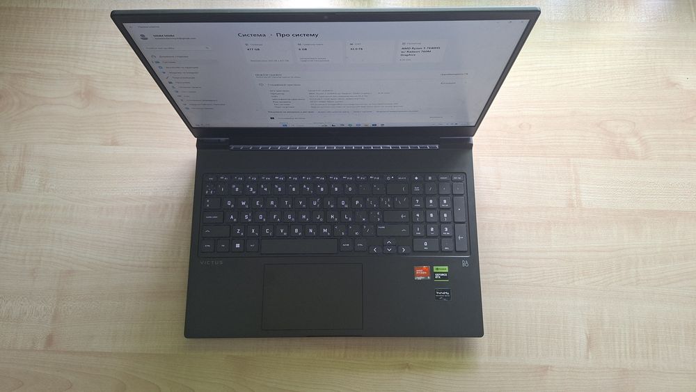 ТЕРМІНОВО Ноутбук HP victus gaming 16