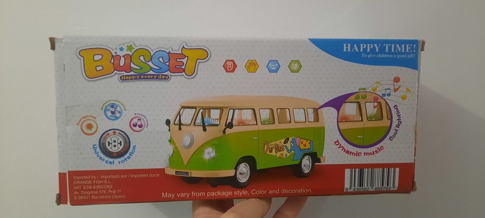 Bus set vw carrinha volkswagen t1 com luz, som e movimento