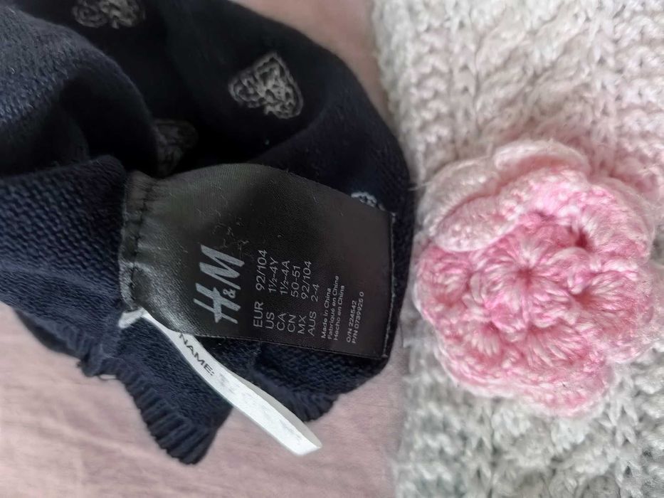 Czapka i opaska wiosna jesień dziewczynka