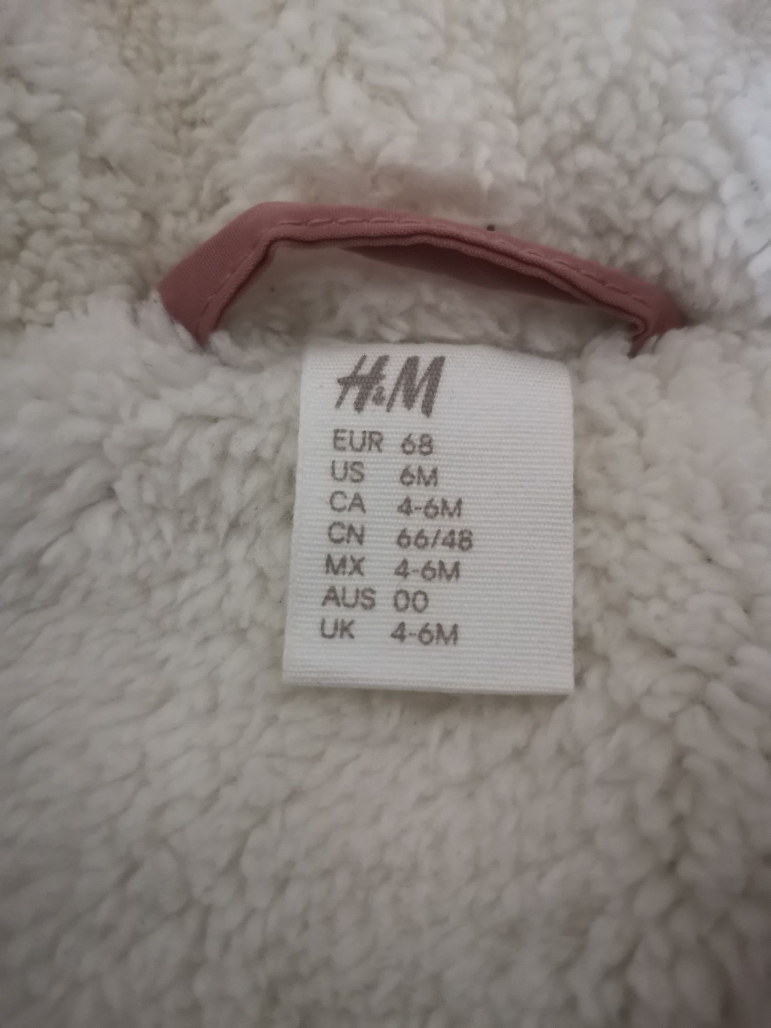 Kombinezon zimowy H&M HM różowy r. 68/74