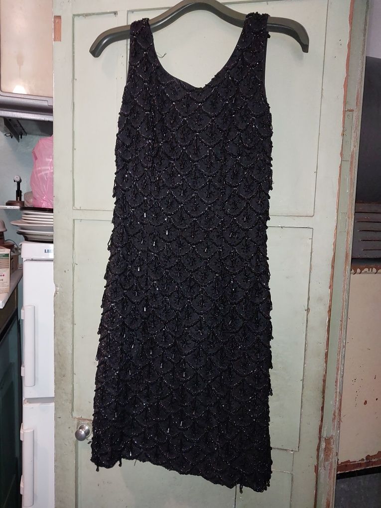 Вінтажна вечірня сукня з бісером винтажное вечернее латье с бисером