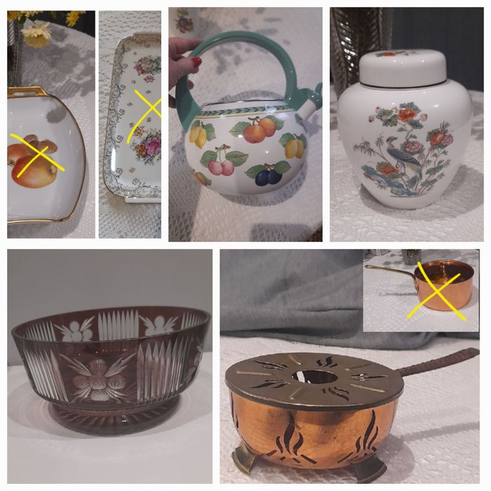 Декоративные тарелки,статуэтки,хрусталь,чайница,открытки