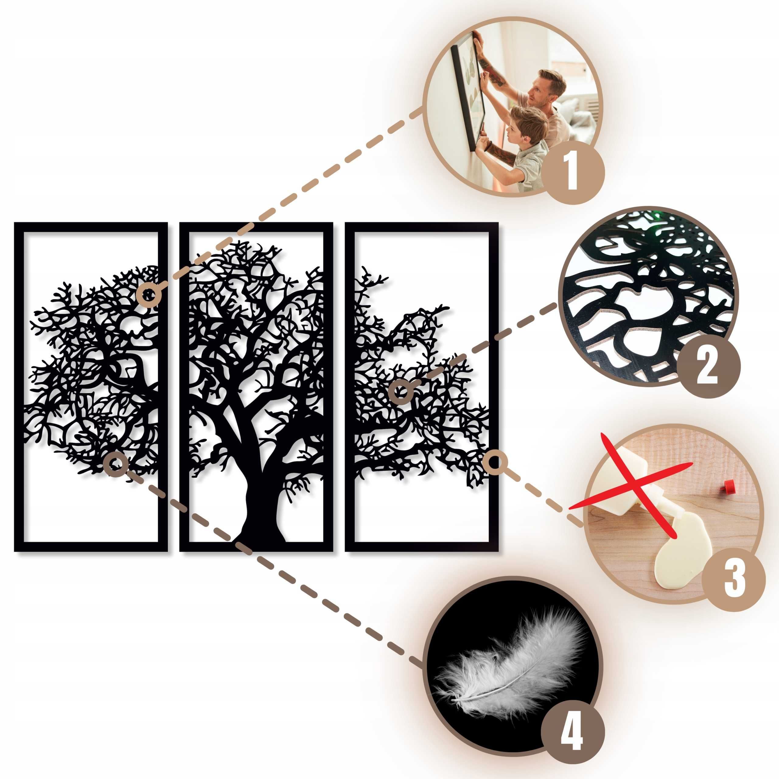 Obraz Ażurowy 3D Drzewo Drzewko ścianie Świetna Jakość *WYSYŁKA24H