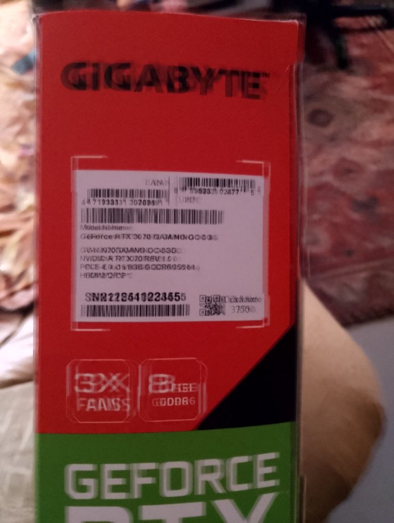 Продам видеокарту  GIGABYTE 3070