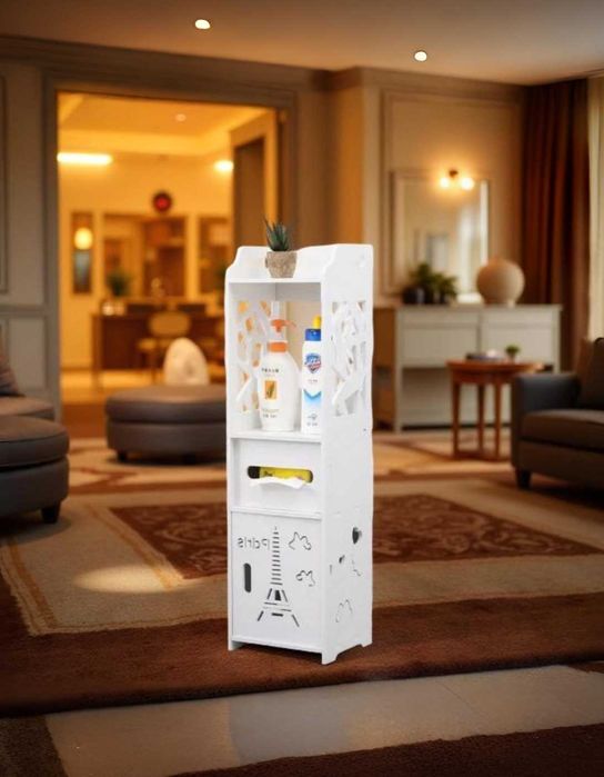 Пластикова поличка для ванної 80см вологостійка вміщає багато