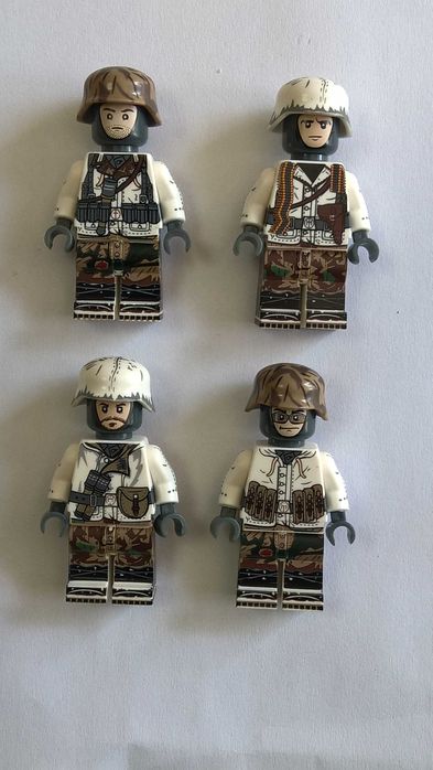 4 Figurki żołnierzy niemieckich 4krotny nadruk WW2 kompatybilne z Lego