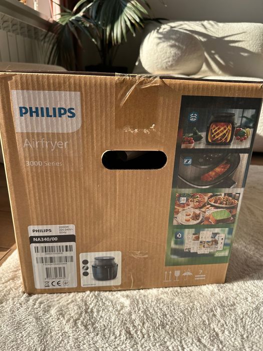 Frytkownica beztłuszczowa 3000 series Airfryer 7.2 l czarno-srebrna