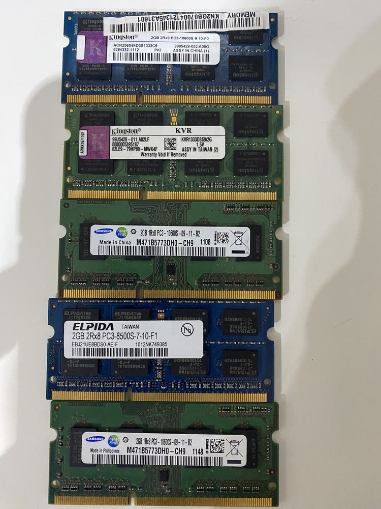 Ram ddr3 2Gb varias marcas