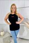 Czarny top Plus Size