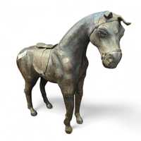 Escultura Cavalo Couro 280x320x90mm