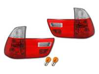 LAMPA TYL KPL 4sztuki czerwono białe BMW X5 E53 1999-2006 lift-look TUNING
