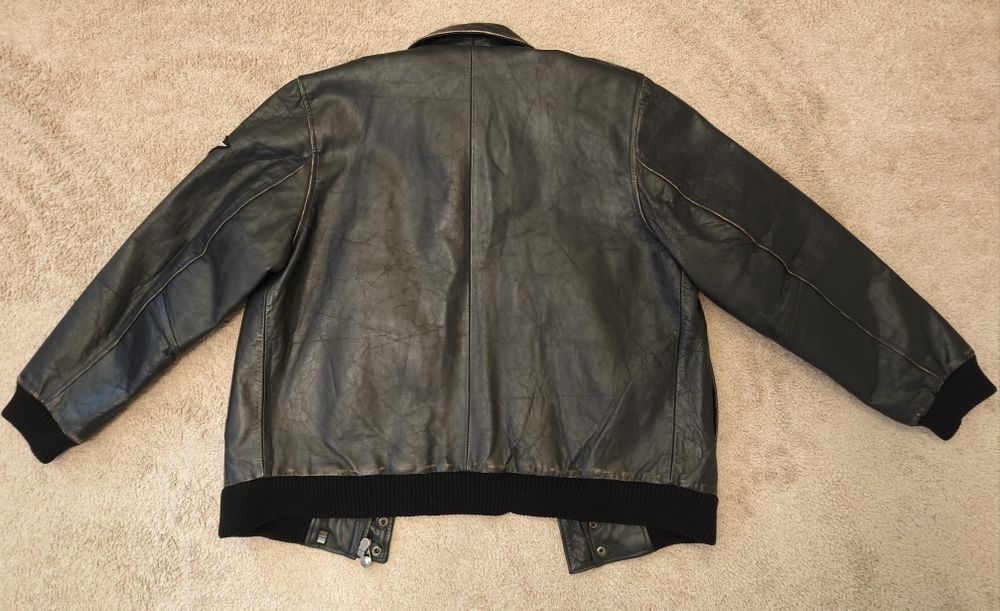 Чоловіча шкіряна куртка, кожанка /бомбер /авіатор /пілот XL/ Pall Mall