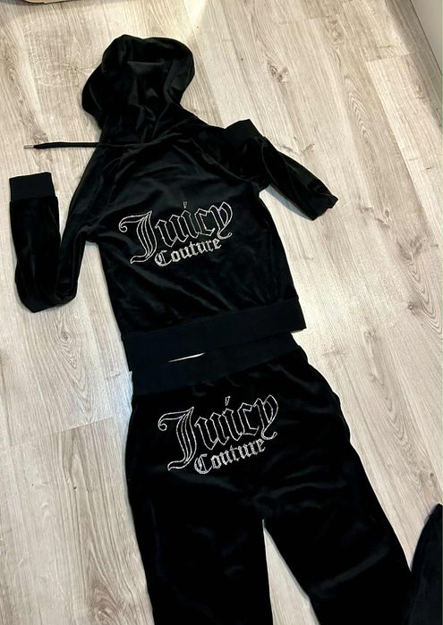 Juicy Couture komplet XS czarny welurowy nowy z metką