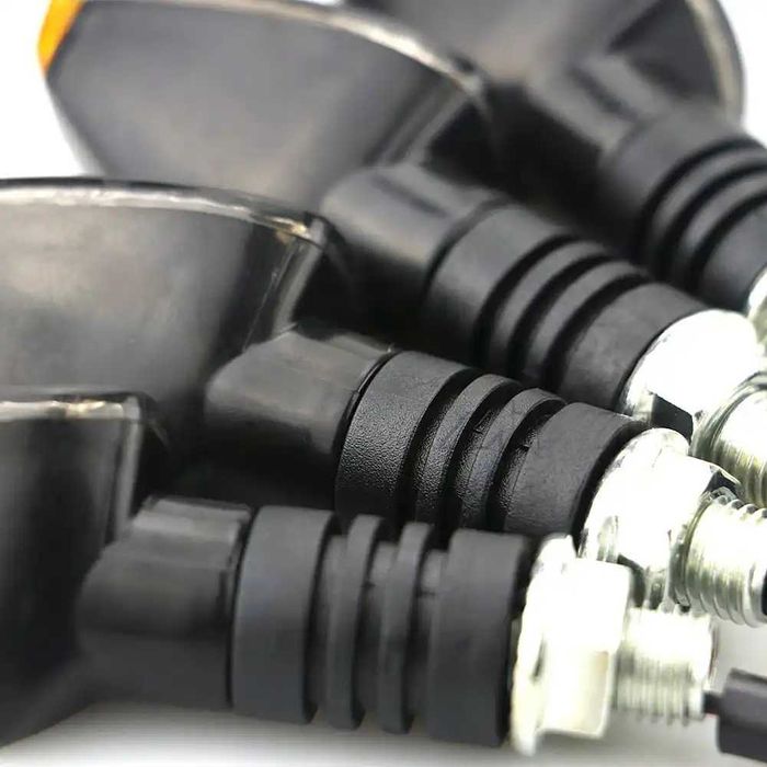 Par piscas LED curtos largos moto cafe racer