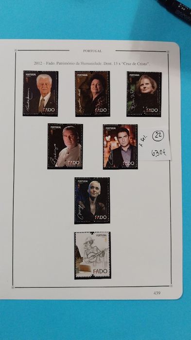Selos de Portugal Novos c/ goma- 2012- Ref. 2- 26/11