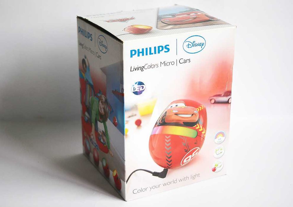 Lampka biurkowa Philips LED (64 kolory) - motyw z filmu Cars