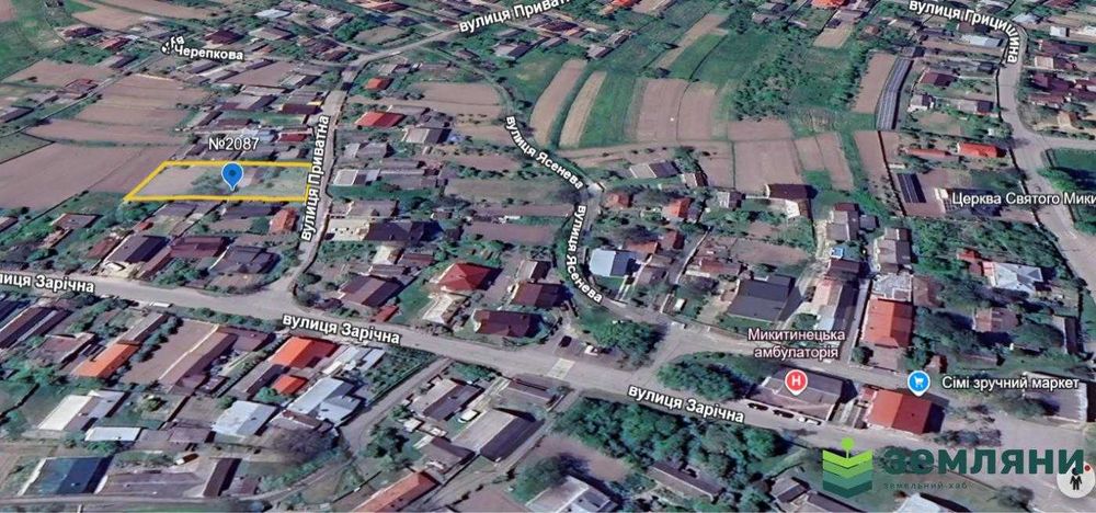 Продається ділянка в центрі Микитинців 14 сот з будинком (7)