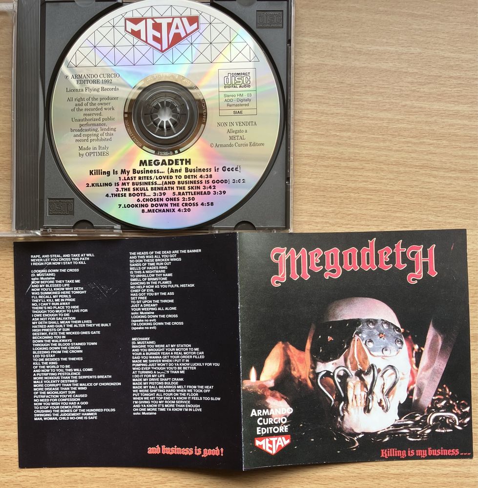 Megadeth - Killing… Peace Sells, So Far, Rust… Youthanasia…Dystopia